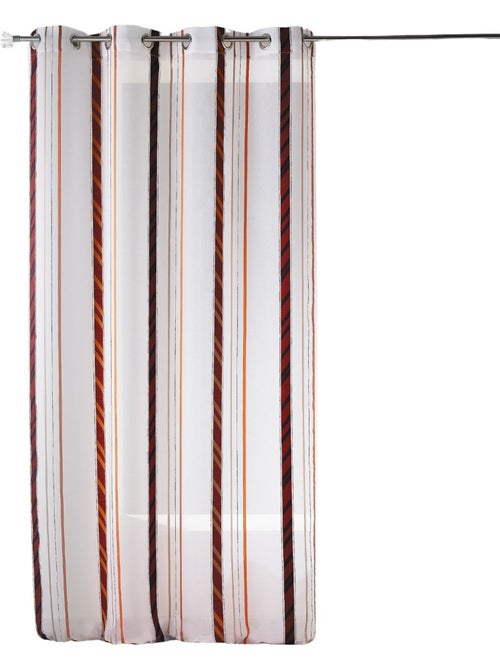Cortina de organza com riscas verticais - Kiabi