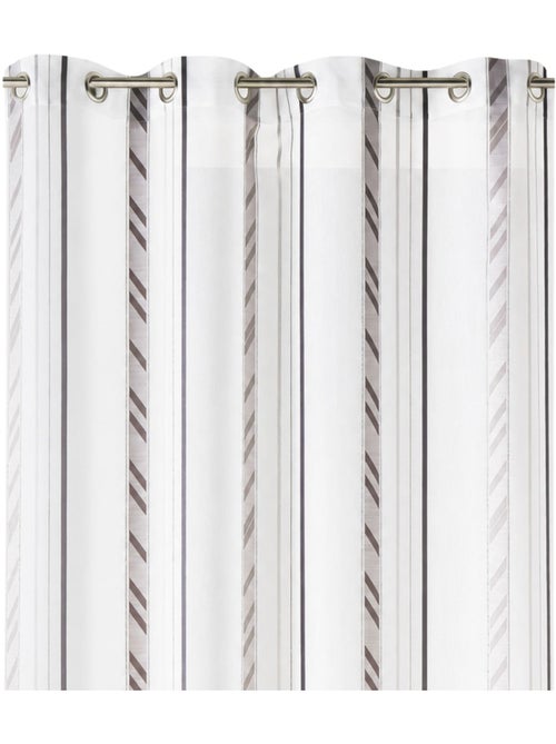 Cortina de organza com riscas verticais - Kiabi
