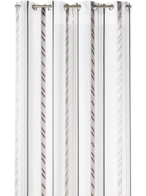 Cortina de organza com riscas verticais - Kiabi