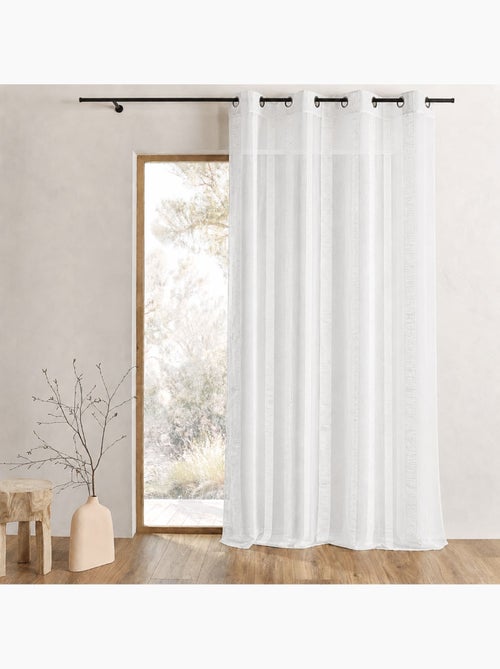 Cortina de organza com riscas verticais - Kiabi Cortina de organza com riscas verticais - Kiabi