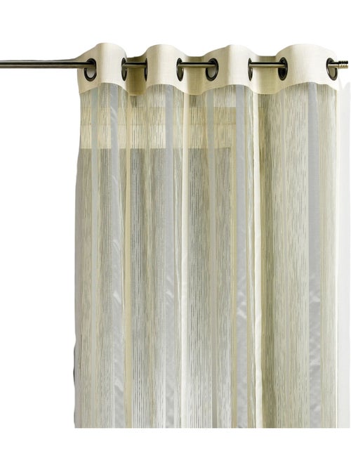Cortina de organza com riscas verticais e forro - Kiabi
