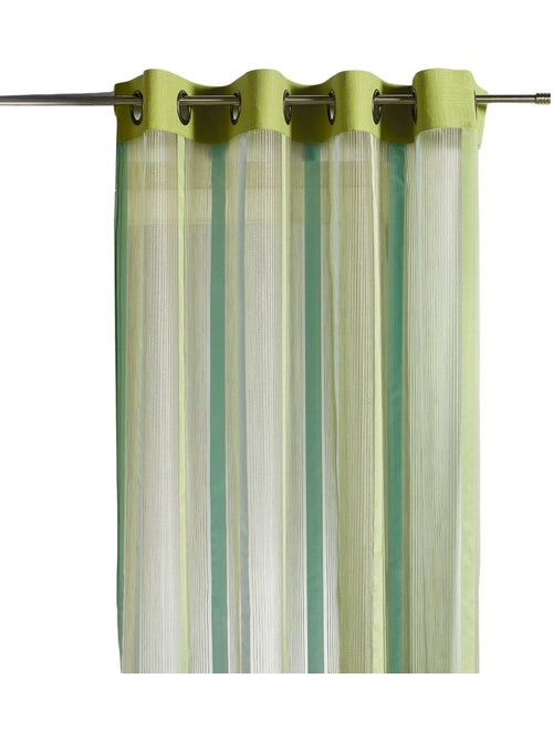 Cortina de organza com riscas verticais e forro - Kiabi