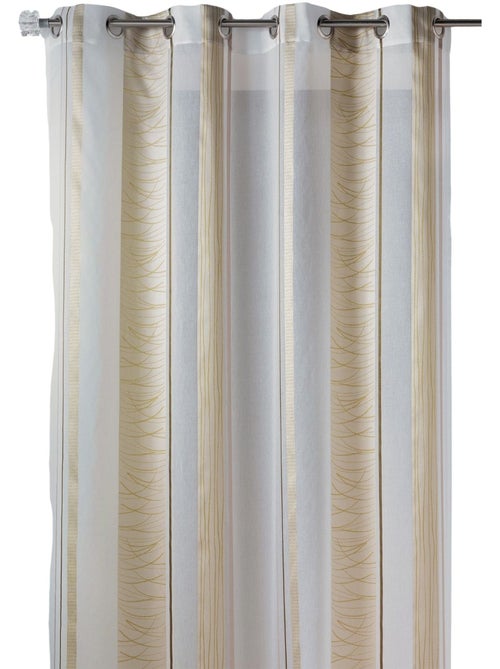 Cortina de organza com riscas verticais e padrão - Kiabi Cortina de organza com riscas verticais e padrão - Kiabi