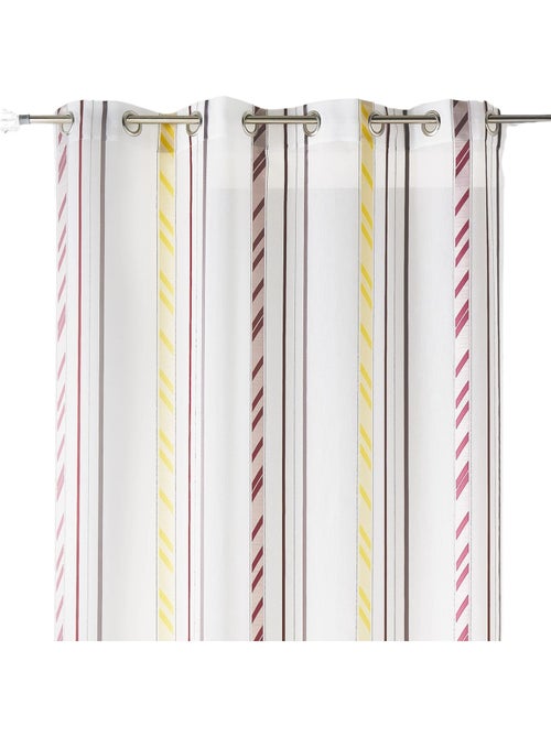 Cortina de organza com riscas verticais - Kiabi