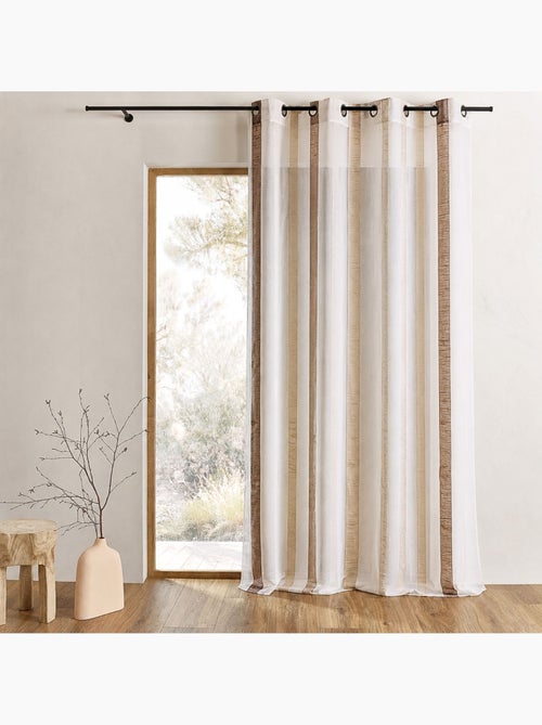 Cortina de organza com riscas verticais - Kiabi Cortina de organza com riscas verticais - Kiabi