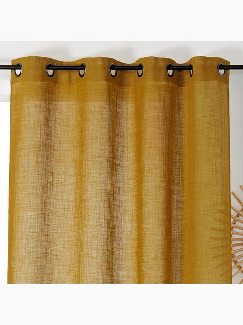 Cortina de peneiração natural em 100% linho - Kiabi