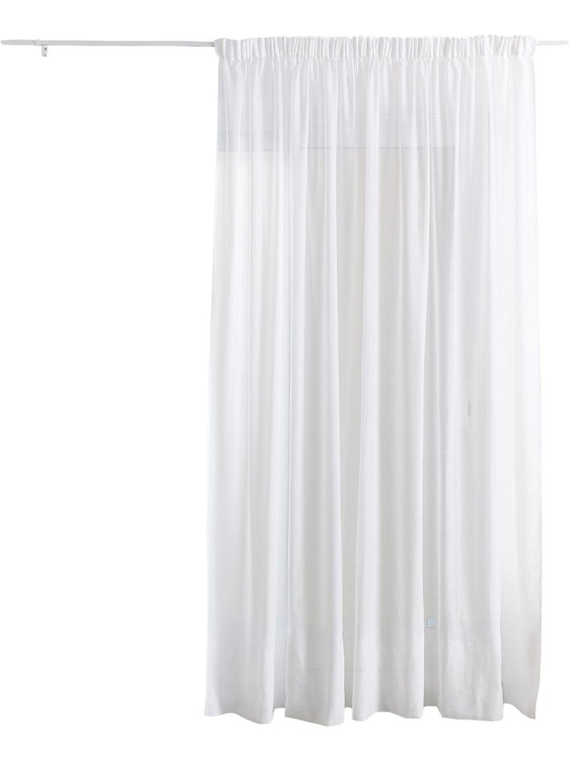 Cortina de poliéster com baixo teor de chumbo Branco - Kiabi