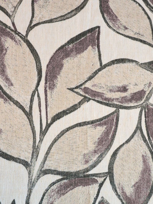 Cortina de polilina com estampado de folhas de aguarela - Kiabi