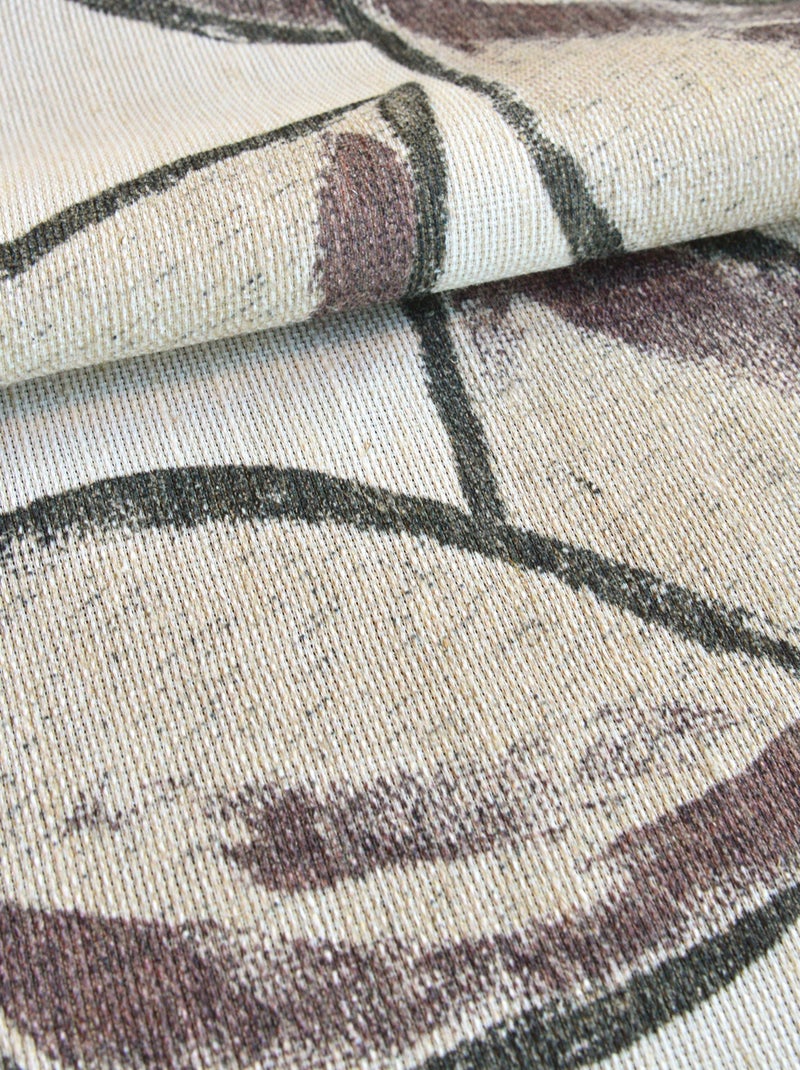 Cortina de polilina com estampado de folhas de aguarela Roxo ameixa - Kiabi