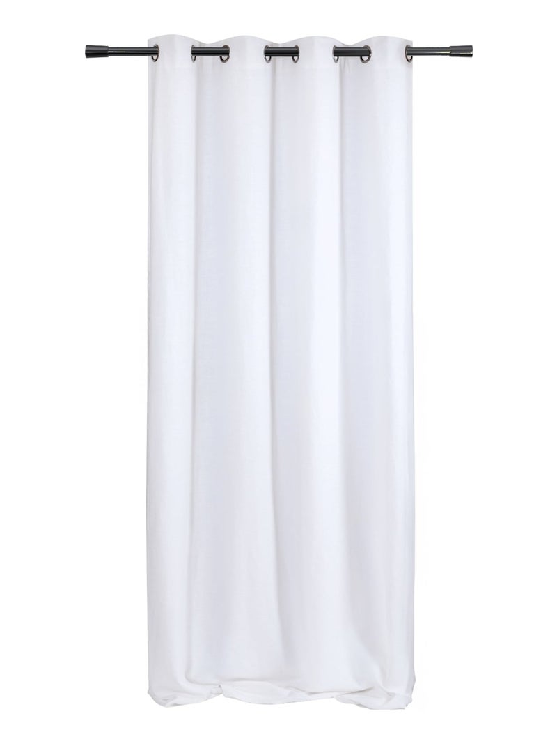 Cortina de polilina com ilhós Branco - Kiabi