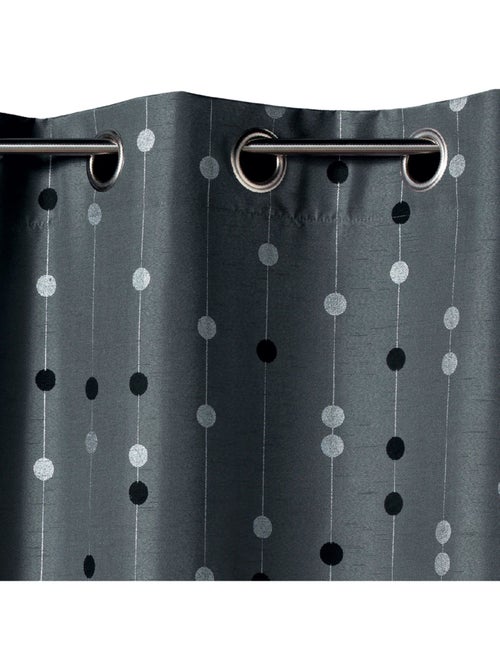 Cortina de shantung com padrão de bolas tecidas - Kiabi
