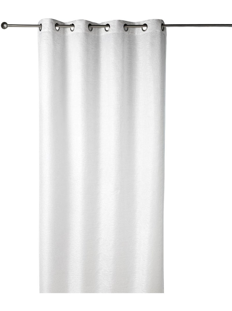 Cortina de shantung totalmente bordada pronta a instalar Branco - Kiabi