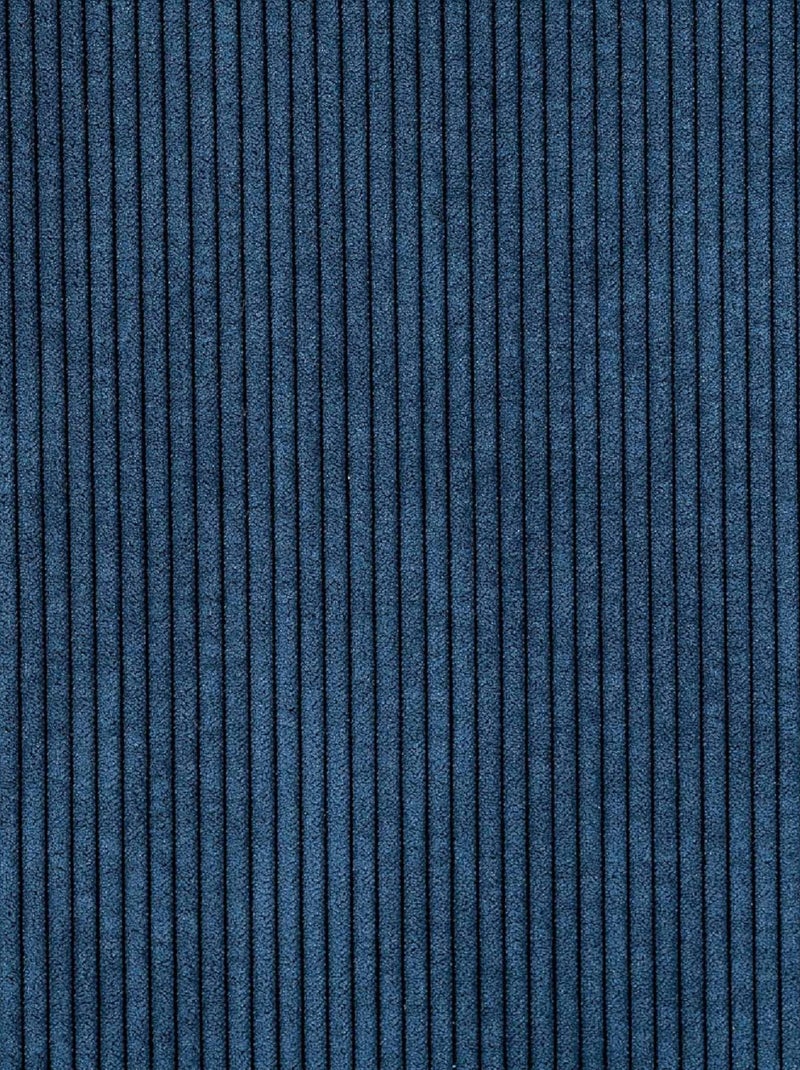 Cortina de veludo cotelê escurecedora e isolante Azul escuro - Kiabi