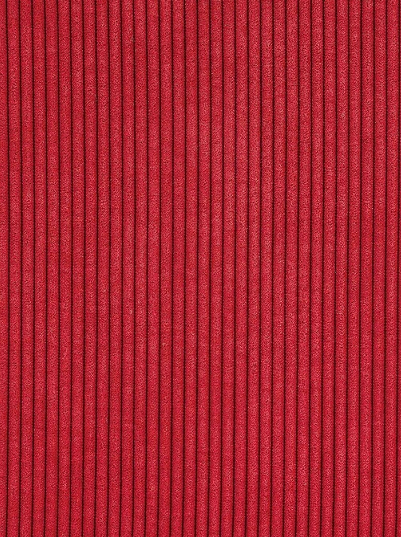 Cortina de veludo cotelê escurecedora e isolante Vermelho - Kiabi