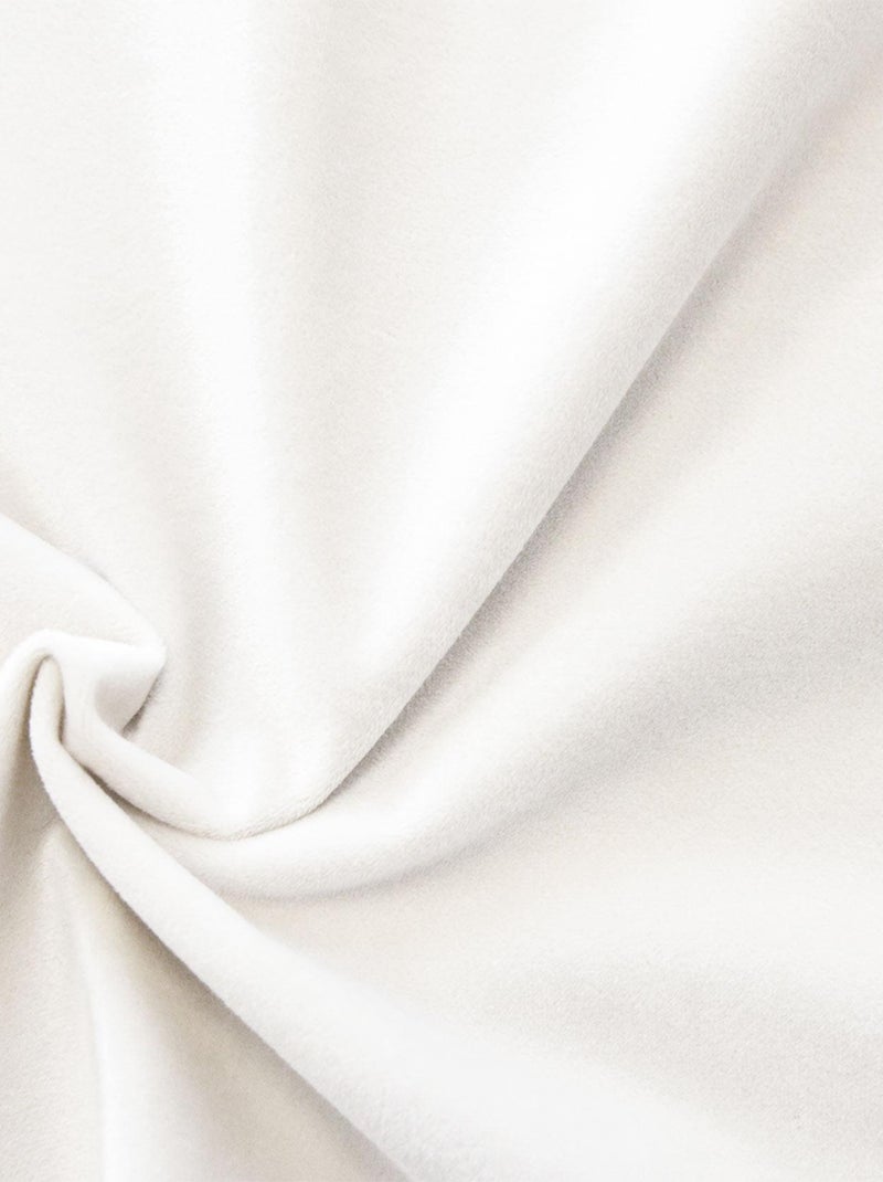 Cortina de veludo feltrado simples Branco - Kiabi