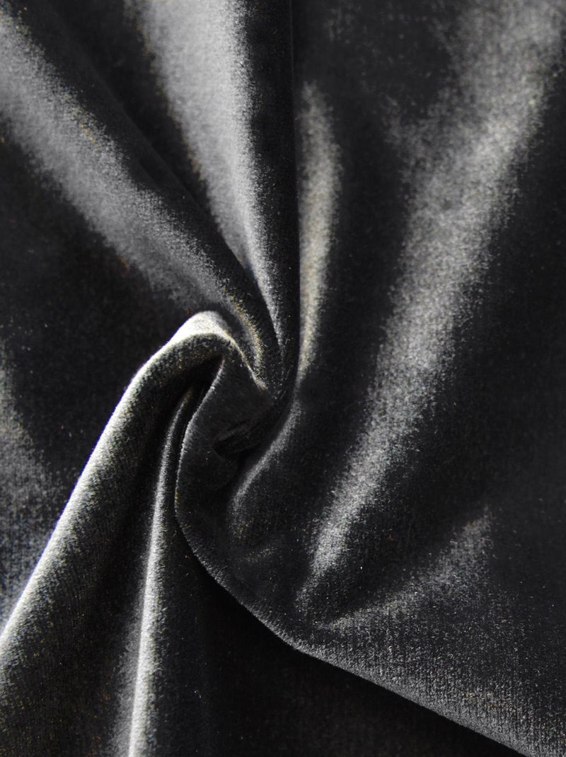 Cortina de veludo feltrado simples Preto - Kiabi