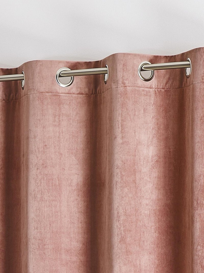 Cortina de veludo feltrado simples Rosa-claro - Kiabi