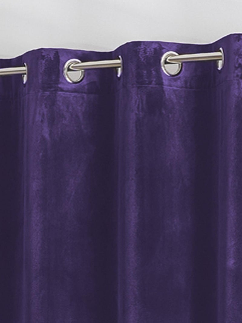 Cortina de veludo feltrado simples Roxo - Kiabi