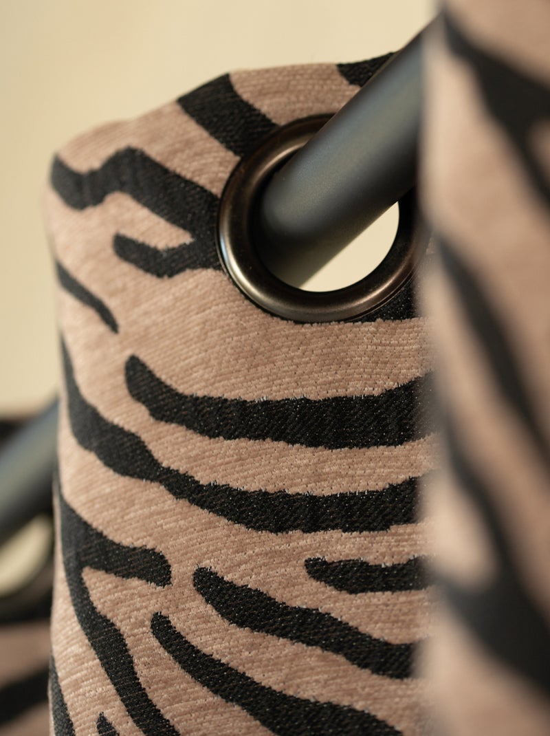 Cortina de zebra jacquard Preto - Kiabi