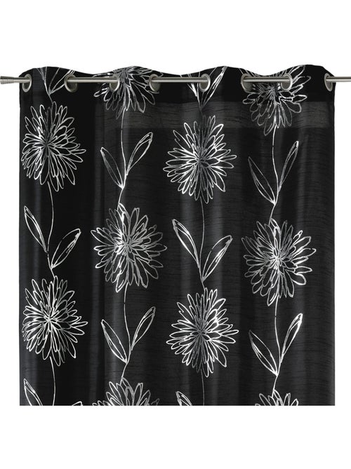 Cortina difusora com motivos florais metalizados - Kiabi