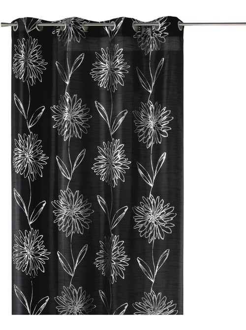 Cortina difusora com motivos florais metalizados - Kiabi