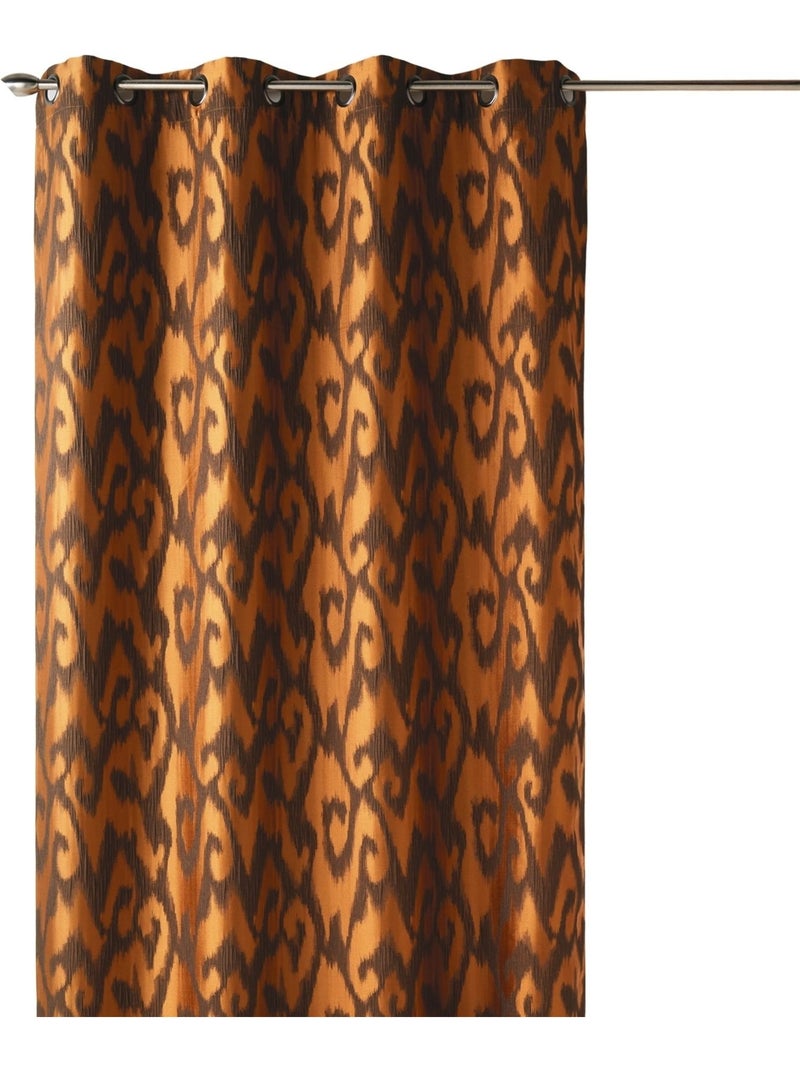 Cortina difusora em jacquard com motivos barrocos Amarelo-escuro - Kiabi