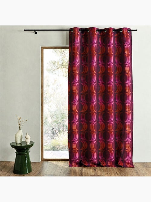 Cortina difusora em jacquard com motivos de luas crescentes - Kiabi