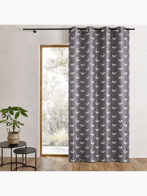 Cortina difusora em jacquard com motivos em forma de roseta - Kiabi
