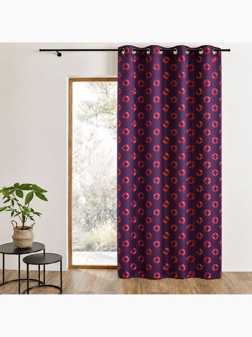 Cortina difusora em jacquard com motivos em forma de roseta - Kiabi