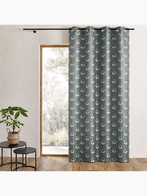 Cortina difusora em jacquard com motivos em forma de roseta - Kiabi