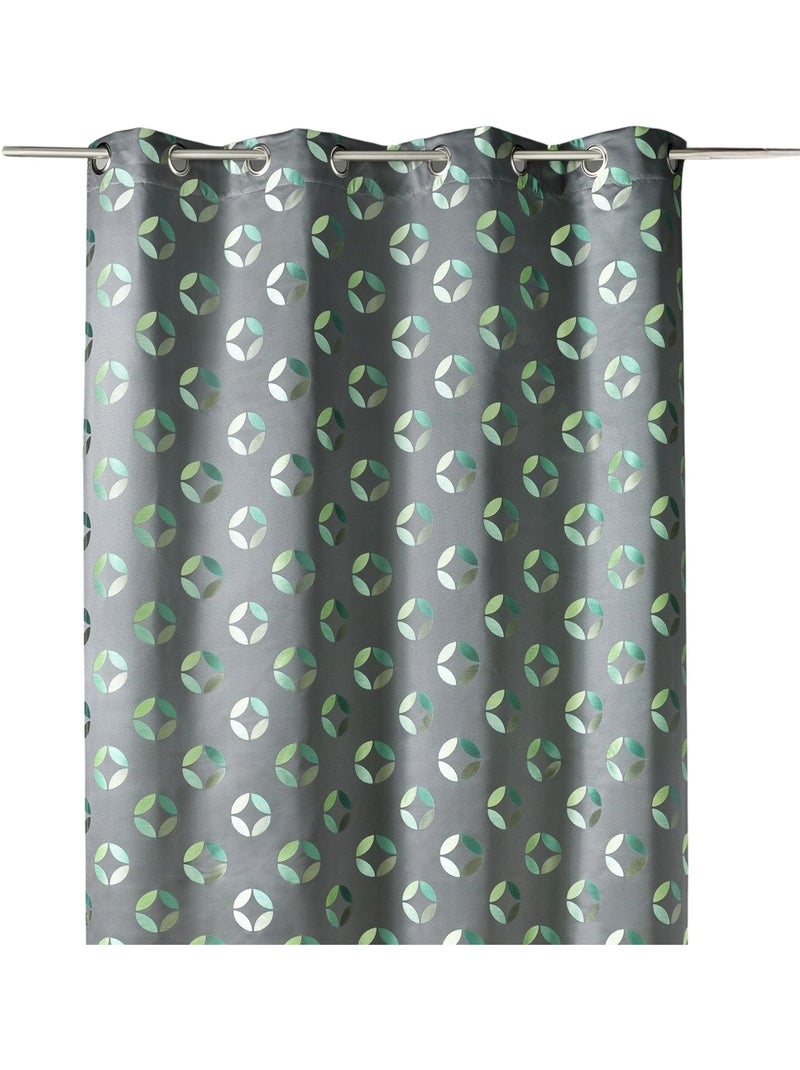 Cortina difusora em jacquard com motivos em forma de roseta Verde - Kiabi