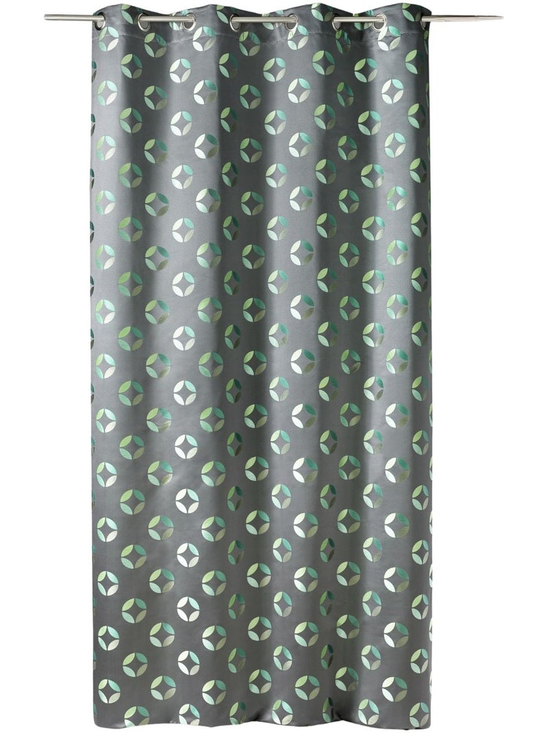 Cortina difusora em jacquard com motivos em forma de roseta Verde - Kiabi