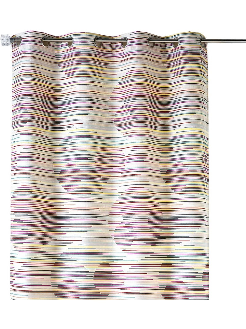 Cortina difusora em jacquard com motivos gráficos Rosa - Kiabi