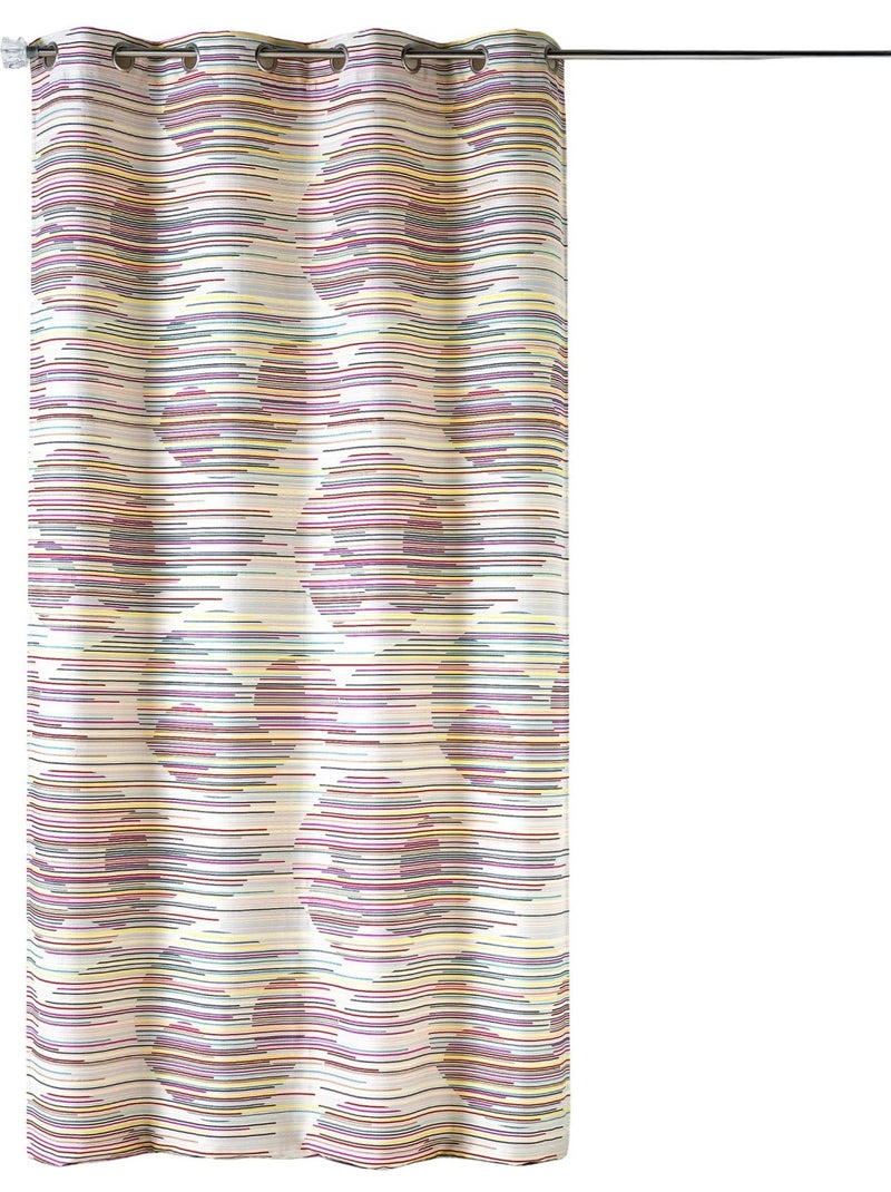 Cortina difusora em jacquard com motivos gráficos Rosa - Kiabi