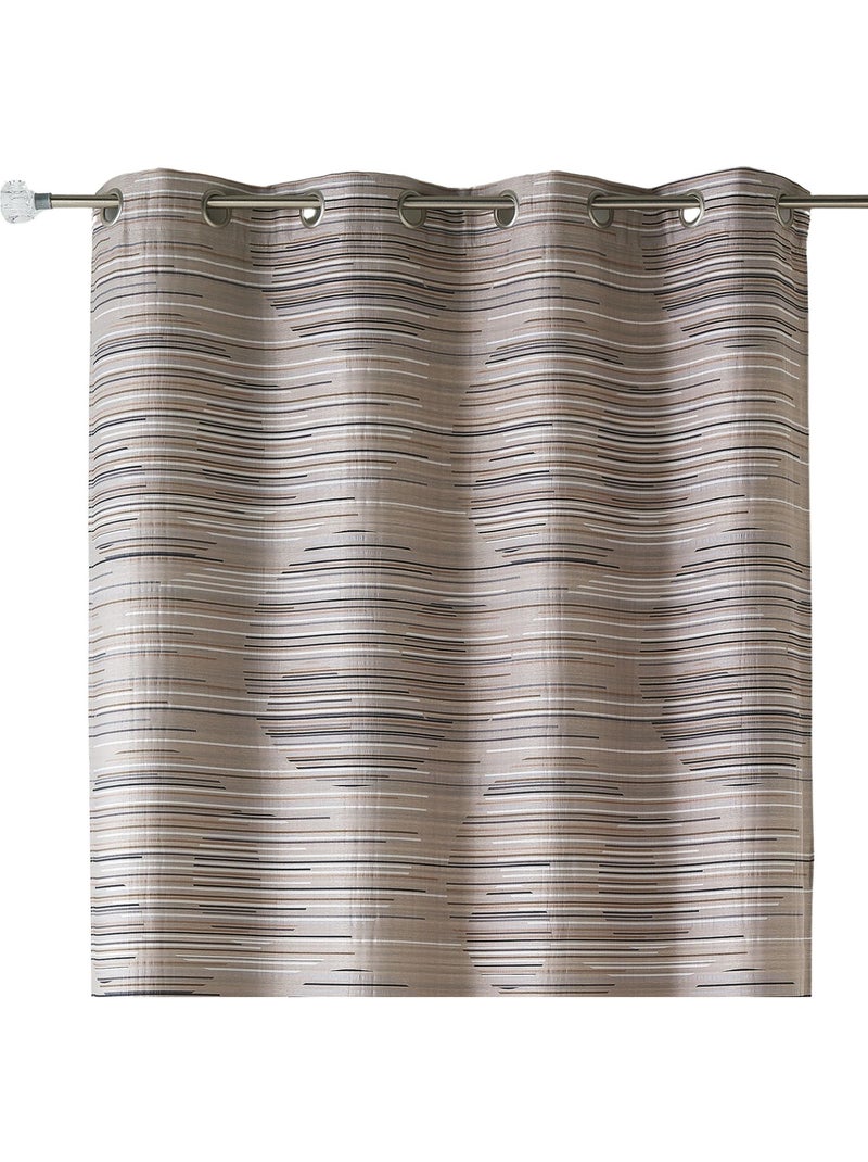 Cortina difusora em jacquard com motivos gráficos Toupe - Kiabi