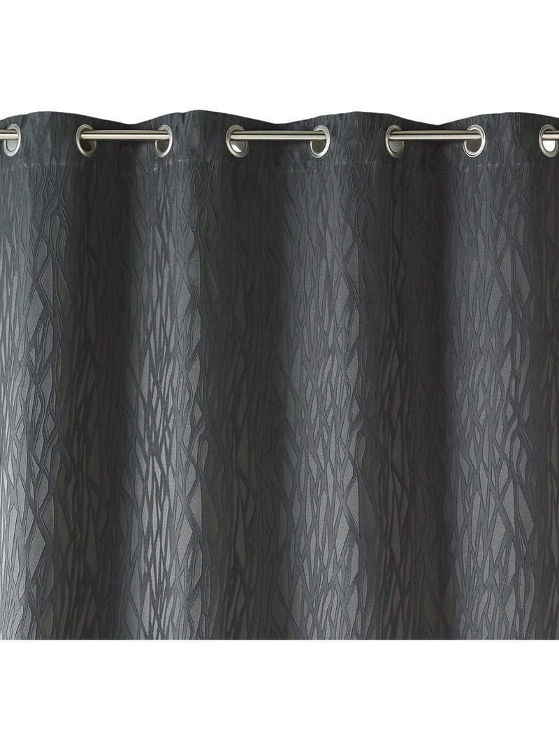 Cortina difusora em jacquard estampado Cinza antracite - Kiabi