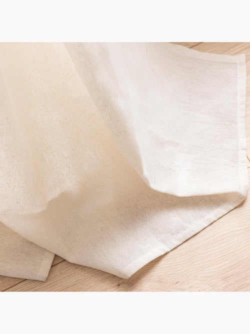 Cortina difusora em policotão com faixa jacquard em chenille com padrão de leopardo - Kiabi