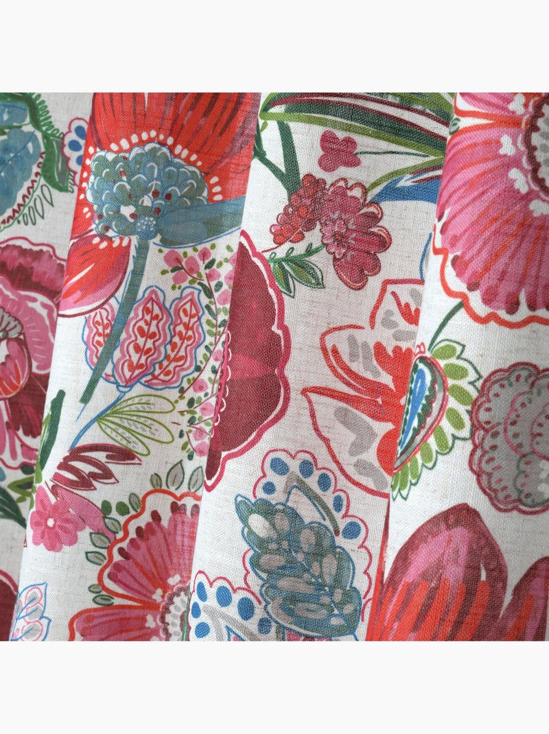 Cortina difusora em polilina com padrão floral Rosa - Kiabi