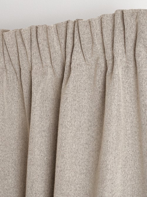 Cortina dupla face 100% blackout com franzidos midnight - Kiabi