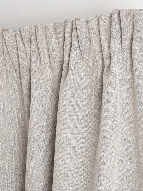 Cortina dupla face 100% blackout com franzidos midnight - Kiabi
