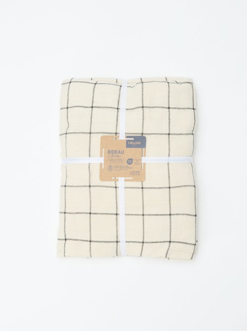 Cortina em gaze de algodão - Kiabi