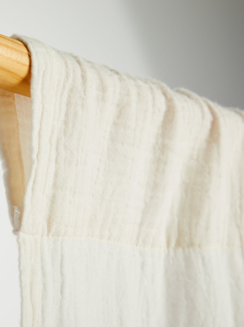 Cortina em gaze de algodão BRANCO - Kiabi