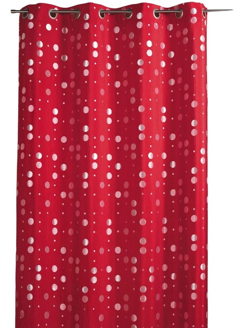 Cortina em jacquard amarrotado com motivos circulares - Kiabi