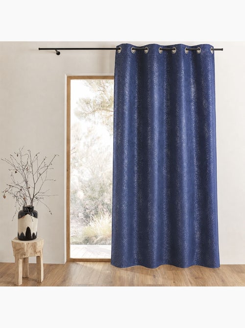 Cortina em suédine estampada com reflexos prateados - Kiabi Cortina em suédine estampada com reflexos prateados - Kiabi