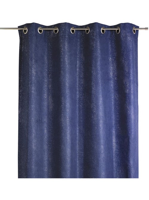 Cortina em suédine estampada com reflexos prateados - Kiabi Cortina em suédine estampada com reflexos prateados - Kiabi