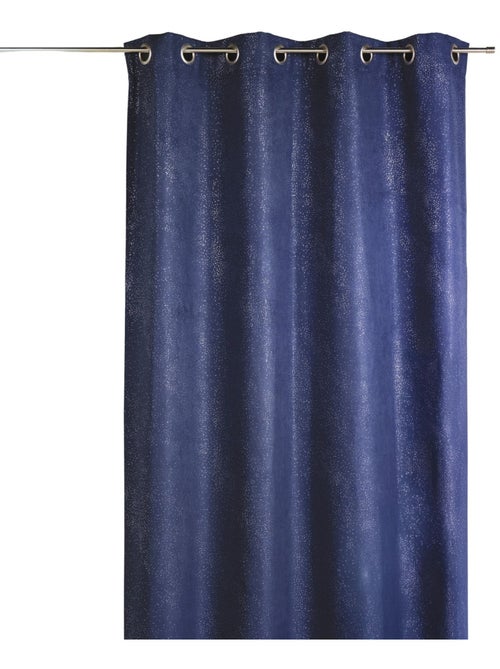 Cortina em suédine estampada com reflexos prateados - Kiabi Cortina em suédine estampada com reflexos prateados - Kiabi