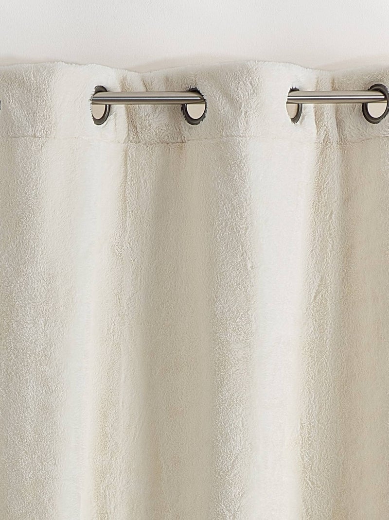 Cortina espessa em imitação de pelo polar Branco - Kiabi