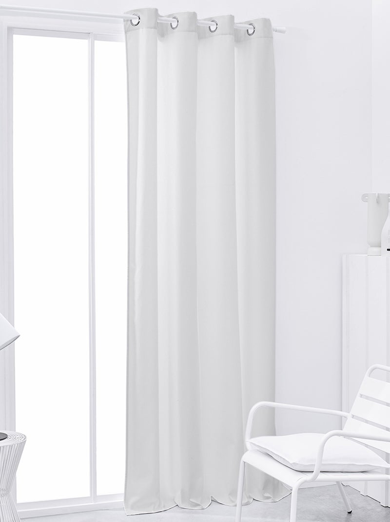 Cortina isoladora com ilhoses lisa BRANCO - Kiabi