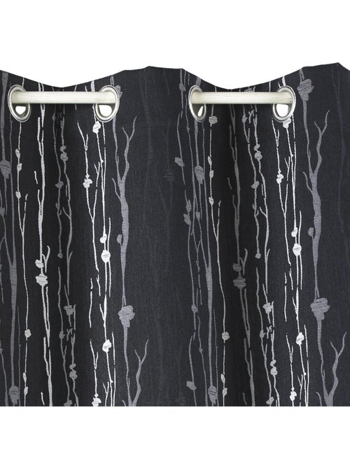 Cortina isolante em jacquard com estampado de raízes - Kiabi