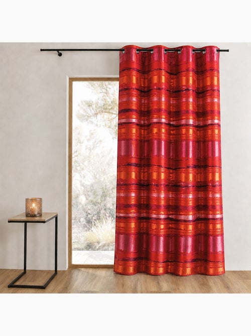 Cortina jacquard colorida às riscas - Kiabi Cortina jacquard colorida às riscas - Kiabi